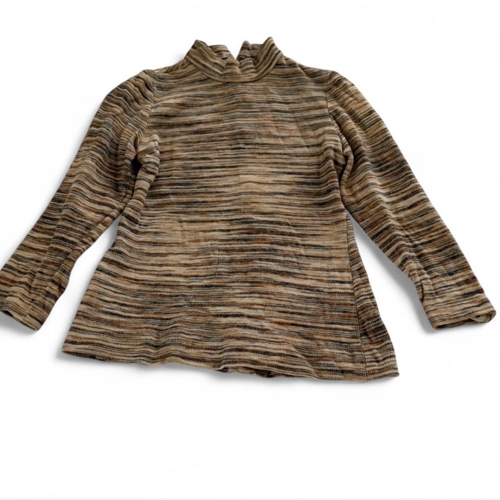 Vintage Brown Striped Long Sleeve Top